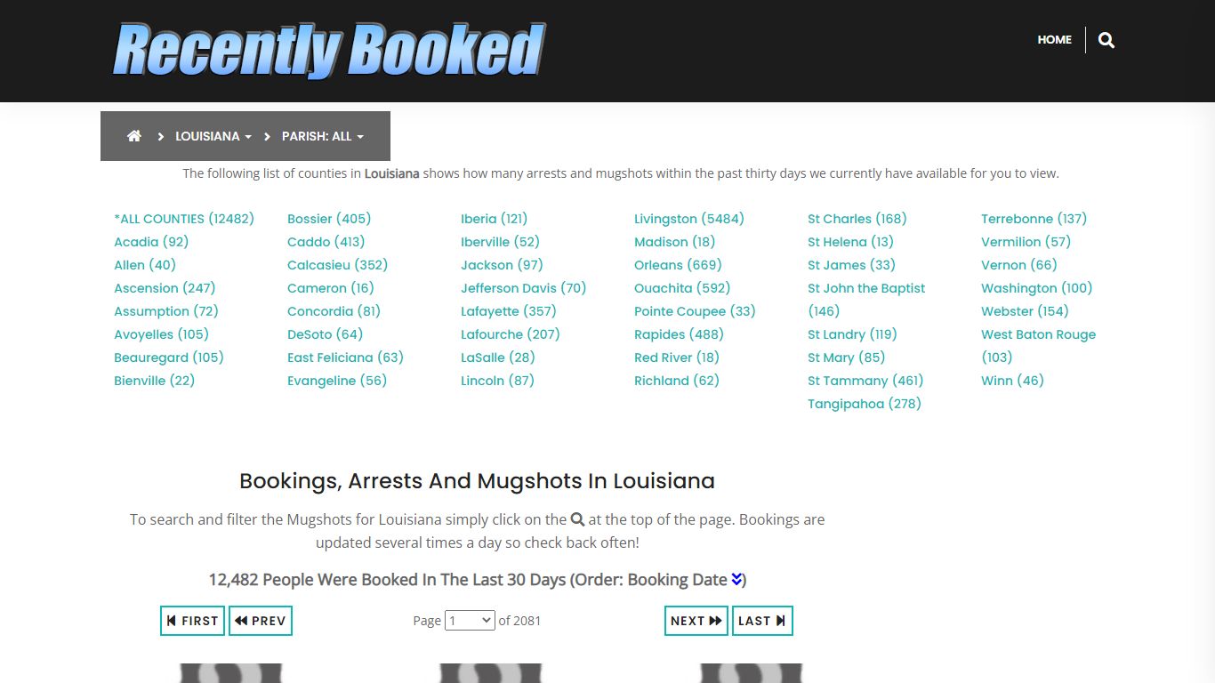 Bookings, Arrests and Mugshots in West Baton Rouge Parish, Louisiana